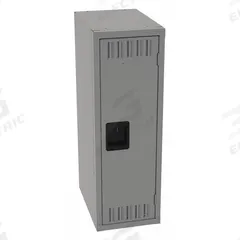 TENNSCO Wardrobe Locker: 12 in x 18 in x 36 in, Louvered, 1 Tiers, 1 Units Wide, Padlock Hasp, Steel (MPN STS-121836-AMG). Key specifications — Brand: TENNSCO; Locker Color: Medium Gray; Door Type: Louvered; Locker Material: Steel; Assembled: Assembled; Number Plate Included: Yes.