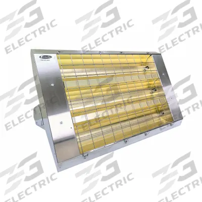 FOSTORIA Infrared Quartz Electric Heater: 7500 W Watt Output, 480V AC, 1/3 Phase - Indoor/Outdoor Suspended Infrared Radiant Electric Ceiling Heaters