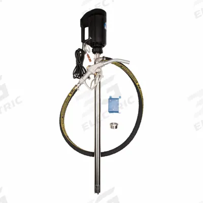 FINISH THOMPSON Electric Drum Pump: Pump with Hose & Nozzle, 4/5 hp HP, 115 V AC, 40 gpm - Centrifugal Electric Drum Pumps
