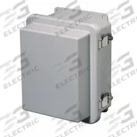 WIEGMANN Enclosure: Fiberglass, 18 in x 16 in x 10 in, NEMA 1/12/3R/4X/6P, Hinged, Solid Cover (MPN HW-RHJ181610CHQR). Key specifications — Brand: WIEGMANN; Closure Method: Padlock Hasp; Knockouts: Not Included.