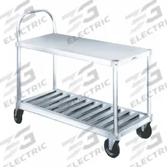APPROVED VENDOR Utility Cart: 600 lb, 2 Shelves, 41 in L x 19 in W Shelf, 29 in Between Shelves (MPN TBST-1941/ST). Key specifications — Brand: APPROVED VENDOR; Caster Wheel/Tread Material: Polyurethane; Caster/Wheel Configuration: (2) Rigid.