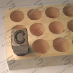 YOUNG BROS. STAMP WORKS Hand Stamp Character: C, 3/16 in Character Ht, 2 3/8 in Shank Lg, Steel (MPN YOU-05274-C). Key specifications — Material: Steel; Brand: YOUNG BROS. STAMP WORKS; Characters Included: C.