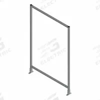 T-Slot Framing System Panel: Stand-Alone, Gray, 84 in H x 12 in W x 5 1/2 in D, Solid (MPN 47781). Key specifications — Finish: Anodized; Brand: FAZTEK; Panel Color: Clear; Panel Type: Solid; Color: Gray; Material: Polycarbonate; Assembly: Assembled; Manufacturer Part Number: 47781.