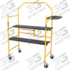 METALTECH Scaffold Tower: Steel, 10 in to 4 ft, 46 in x 57 in, 500 lb Load Capacity (MPN I-IMCNT). Key specifications — Brand: METALTECH; Height Adjustability: Fixed Height; Included Components: (4) Locking Pins.