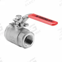 KECKLEY Manual Two-Way Ball Valve: 3/8 in, Carbon Steel, Straight, FNPT x FNPT, Full Port Ball Port (MPN BVS2THFCSRGSL-038). Key specifications — Brand: KECKLEY; Handle: Locking Lever.
