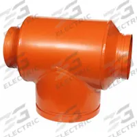 GRUVLOK Metal Pipe Tee: Tee, 8 in x 8 in x 6 in, Ductile Iron, EPDM Seal, 300 psi @ 150°F (MPN 0390018661). Key specifications — Brand: GRUVLOK; Maximum Operating Pressure: 300 psi @ 150°F; Fitting Pipe Size: 8 in x 8 in x 6 in.