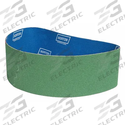 NORTON Sanding Belt: 6 in W x 48 in L, Zirconia Alumina, 60 Grit, Y Wt Polyester Backing - High-Performance Sanding Belts for All Metals