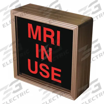 TAPCO Custom Backlit Sign: MRI In Use (MPN 140068) - Safety