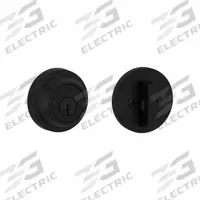 KWIKSET Single Cylinder Deadbolt: Cylindrical, 1 3/4 in Door Thick - Max, Black (MPN 660-514-SMT-RFAL-RCS). Key specifications — ADA Compliant: No; Brand: KWIKSET; Finish: Flat Black Coated; Includes Core: Core Included.