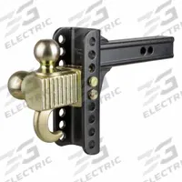 CURT Ball Mount: Universal, 2 in Compatible Ball Shank Dia, 2 in_2 5/16 in Ball Dia, Steel (MPN 45904). Key specifications — Material: Steel; Vehicle Class: Universal; Brand: CURT; Features: Non-Skid Stepping Surface for Easier Truck Bed Access; Finish: Powder Coated; Includes: Pins and Clips; Mount w/ Hitch Ball Style: Adjustable.