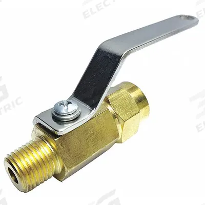 APPROVED VENDOR Manual Two-Way Ball Valve: 1/8 in, Brass, Straight, MNPT x FNPT - Mini Brass Ball Valves