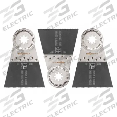 FEIN Oscillating Tool Blade: 2 1/2 in Blade Wd, 3 13/16 in Overall Lg, Log Cutting - Starlock Plus Mounted Blades