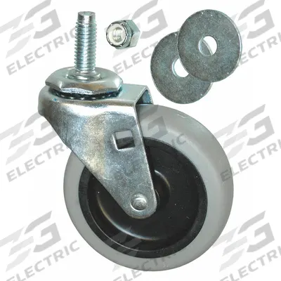 RUBBERMAID COMMERCIAL PRODUCTS Caster with Hardware, 3": For 4HC22 - Material Handling Parts