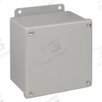WIEGMANN Enclosure: Steel, 8 in x 8 in x 4 in, NEMA 12/13, Solid Cover, Screw On (MPN B080804SC). Key specifications — Brand: WIEGMANN; Closure Method: Screws; Knockouts: Not Included.