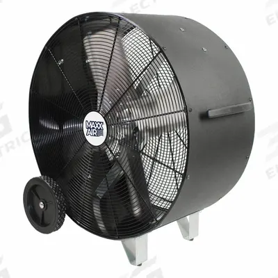 MAXX AIR Cooling Fan: 30 in Blade Dia, 120V AC, Mobile, 1/3 hp, Direct Drive - High-Velocity Industrial Floor Fans
