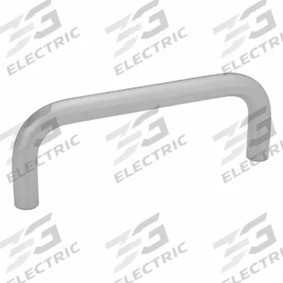 JW WINCO Pull Handle: Weld-On, Steel, Silver, 3.94 in Mounting Hole Center to Center - Load-Rated Weldable Standard "U" Pull Handles