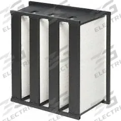 GRAINGER V-Bank Air Filter: 12 in x 24 in x 12 in, Fiberglass, Double Header, 4 Vs, MERV 15 (MPN 911T97). Key specifications — attr1286015: GRAINGER; attr1286018: Plastic; attr1286019: Fiberglass; attr1286016: Insecticide Dust.