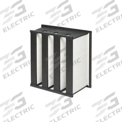 GRAINGER V-Bank Air Filter: 12 in x 24 in x 12 in, Fiberglass, Double Header - MERV 15 V-Bank Air Filters