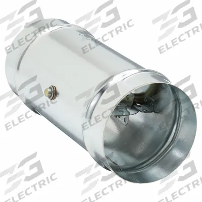 Dayton 6"dia Galvanized Steel Fire Damper: Dynamic, 6 in Duct, 14 in L, Galvanized Steel Frame - Round Fire Dampers