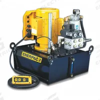 ENERPAC Hydraulic Pump: 10,000 psi Max. Op Pressure, 40 cu in/min Max. Flow Rate, 1 hp Max. HP (MPN ZE3410SB). Key specifications — attr941810: ZE3410SB; attr941817: Tandem Center; attr941814: Hold.