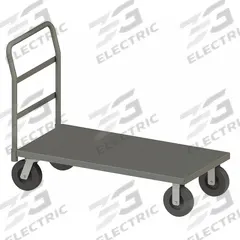 APPROVED VENDOR Platform Truck: 4,000 lb, 48 in L x 30 in W x 11 1/8 in H Deck, Solid, 12 ga Deck (MPN EPT30488PH95). Key specifications — Side Panel Type: No Side Panels; Brand: APPROVED VENDOR; Color: Gray; Caster/Wheel Configuration: (2) Swivel.