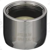 ZURN Aerator: 1 gpm Flow Rate, Laminar Flow Outlet, Brass, Chrome Finish, 3/4"-27 Connection Size (MPN G67817). Key specifications — Includes: Flow Outlet; Material: Brass; Product Type: Aerator; Connection Size: 3/4"-27; Brand: ZURN.