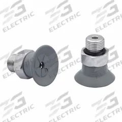 SCHMALZ Vacuum Pad Assembly: G1/8 in, 22.8 mm Pad Dia, NBR, 55 A, Gray, 15.5 mm Pad Ht (MPN 10.01.01.14115). Key specifications — attr1019168: 55 A; attr1019165: 10.01.01.14115; attr1019167: SCHMALZ; attr1019180: Gray.