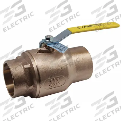 APOLLO Manual Two-Way Ball Valve: 4 in Size, Bronze, Straight, Sweat x Sweat - Bronze Ball Valves