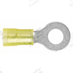 PANDUIT Ring Terminal: Yellow, Nylon Insulation, #8 Stud Size, 12 AWG to 10 AWG Wire Sizes, 600 V (MPN PN10-8R-D). Key specifications — attr1308027: PANDUIT.