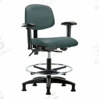 Ergonomic Chair: Vinyl, Arms Included, Ht Range 21 in to 28 1/4 in, 18 1/2 in Seat Wd, 17 in Seat Dp (MPN BR-VMBCH-RG-T1-A1-CF-RG-8546). Key specifications — Foot Support: Yes; Back Tilt Backward: 13.5°; Back Tilt Forward: 10.5°; Base Material: Nylon; Brand: APPROVED VENDOR; Product Type: Ergonomic Chair; ESD-Safe: Not ESD Safe; Seat Tilt Backward: 3°.