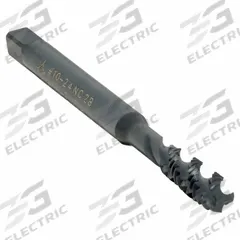 CLEVELAND Spiral Flute Tap: #10-24 UNC, 2B, 3 Flute, Semi-Bottoming Chamfer, Black Oxide Cobalt (MPN C98110)