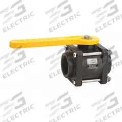 BANJO Manual Two-Way Ball Valve: 2 in, Glass-Filled Polypropylene, Straight, FNPT x FNPT, Lever (MPN V204FP). Key specifications — Brand: BANJO; Handle: Lever.