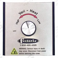 FOSTORIA Variable Heat Control Knob: For 120/240V OCH Quartz Tube Models Only, 15 A, 120/240V AC (MPN VHC-15). Key specifications — Voltage, Phase: 208/240V AC; Product Type: Variable Heat Control Knob; For Use With: 120/240V OCH Quartz Tube Models Only; Voltage: 120/240V AC; Includes: Control Knob; Phase: Single; Brand: FOSTORIA.