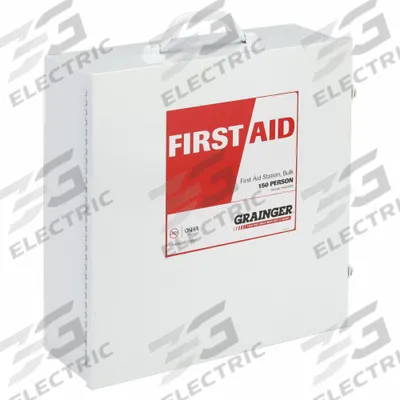 APPROVED VENDOR First Aid Kit and Housing: Gen Purpose, 150 People Served, 563 Components - General Purpose First Aid Cabinets
