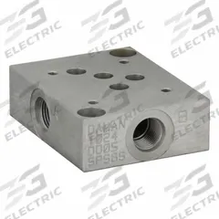 PARKER Subplate Side Port: 5,000 psi Max Pressure, D05 NFPA Size, Ductile Iron, 4 in Overall Ht (MPN SPD34SAS35). Key specifications — Body Material: Ductile Iron; Brand: PARKER; NFPA Size: D05.