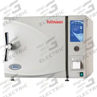 HEIDOLPH TUTTNAUER Autoclave: 65 L Capacity, 137°C Max Temp, 26 in Overall Wd, 27 in Overall Dp (MPN 023210495). Key specifications — Brand: HEIDOLPH TUTTNAUER; Features: Printer; Temperature Accuracy: -2 °C/3 °C; Product Type: Autoclave; Voltage: 230V.