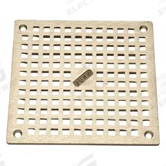 ZURN Strainer: Square, 4 3/4 in Overall Wd, 3/4 in Overall Ht, Nickel, Nickel, Bronze, Drop-In (MPN PN400-5S-GRID-W/SCR). Key specifications — Finish: Nickel; Brand: ZURN; Color Family: Bronze.