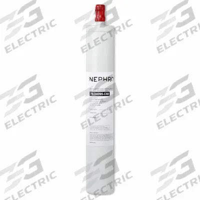 NEPHROS Quick-Connect Water Filter: 1 micron, 2.5 gpm, 17 in Overall Ht - Quick-Connect Ice Machine & Refrigerator Water Filters