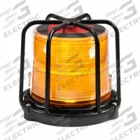 FEDERAL SIGNAL Led Warning Beacon: Flashing Beacon, Amber, 5 5/8 in Overall Ht, LED, 12-24V DC (MPN 200SDU-A). Key specifications — Operating Voltage: 12-24V DC; Number of Flash Patterns: 25; Includes: Branch Guard; Electrical Connection: Wire Leads; Mount Type: Pipe; Brand: FEDERAL SIGNAL; Shape: Round; Lighting SAE Class Rating: SAE Class 1.