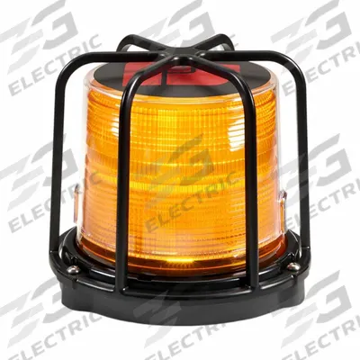 FEDERAL SIGNAL Led Warning Beacon: Flashing Beacon, Amber, 5 5/8 in Overall Ht, LED - Vehicle Flashing Beacons