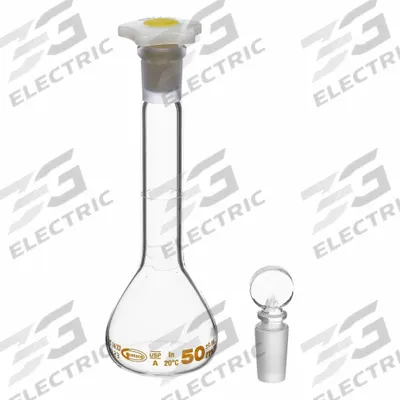 UNITED SCIENTIFIC SUPPLIES Glass Flasks: 50 mL, Colorless, Round, A - Glass Volumetric Flasks