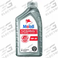 MOBIL Motor Oil: Synthetic, Biodegradable, 1 qt Size, 5W-30, Full Synthetic High Mileage (MPN 125201). Key specifications — SAE Grade: 5W-30; Brand: MOBIL; Biodegradable: Biodegradable; Compatible Engine Type: Gasoline Engines; Compatible Vehicle Type: Trucks; Oil Series: Full Synthetic High Mileage.