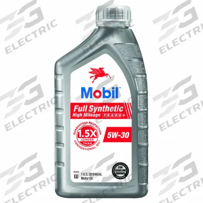 MOBIL Motor Oil: Synthetic, Biodegradable, 1 qt Size, 5W-30 - Gasoline Engine Oil