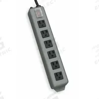 TRIPP LITE Outlet Strip: 6 Outlets, 15 ft Cord Lg, 20 A Current, UL 1363, Gray, 5-20P, 2 1/2 in Wd (MPN UL620-15). Key specifications — Brand: TRIPP LITE; Mounting Style: Keyhole.