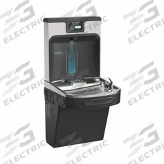 ELKAY Drinking Fountain with Bottle Filler: On-Wall, 8 gph @ 50°F, Stainless Steel, Black (MPN LZS8WSMP-W1). Key specifications — Brand: ELKAY; Housing Material: Stainless Steel; Filter Access: Bottom Panel Access; Housing Finish: Midnight Black; Chilling Capacity: 8 gph @ 50°F; Housing Color: Black.
