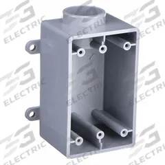 CANTEX Electrical Box: PVC, Rectangular, 1 Gangs, 1 in Hub Size, 22.5 cu in Capacity, Gray (MPN 5133365). Key specifications — Color: Gray; Brand: CANTEX.