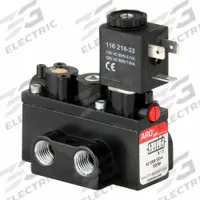 ARO Solenoid Air Control Valve: Alpha, Four-Way / Two-Position, 120V AC, 1/4 in Female NPT, 150 psi (MPN A212SS-120-A). Key specifications — attr1092969: Non-Locking; attr1086920: A212SS-120-A; attr1092977: Spring Return.
