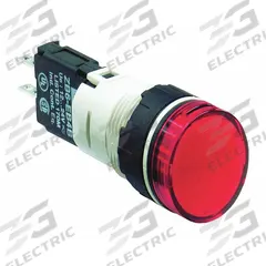 SCHNEIDER ELECTRIC Pilot Light: 16 mm Panel Mounting Size, Red, LED, XB6 Series (MPN XB6AV4BB). Key specifications — Series: XB6; Brand: SCHNEIDER; Includes Push-To-Test: No Push-To-Test Included.
