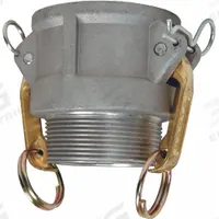 Cam and Groove Coupling: 1 1/4 in Coupling Size, 1 1/4 in Hose Fitting Size, 3 1/16 in Overall Lg (MPN G125-B-AL). Key specifications — Thread Size: 1-1/4 in -11-1/2; Fitting Type: MNPT; Gasket Material: Nitrile; Brand: DIXON VALVE & COUPLING.