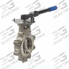 MILWAUKEE VALVE Butterfly Valve: For Steam Media, 5 in Pipe Size, Lug, 285 psi Max. Pressure (CWP) (MPN HP1LCS4212 5"). Key specifications — Brand: MILWAUKEE VALVE; Liner Material: RPFTE; Handle Type: Lever.